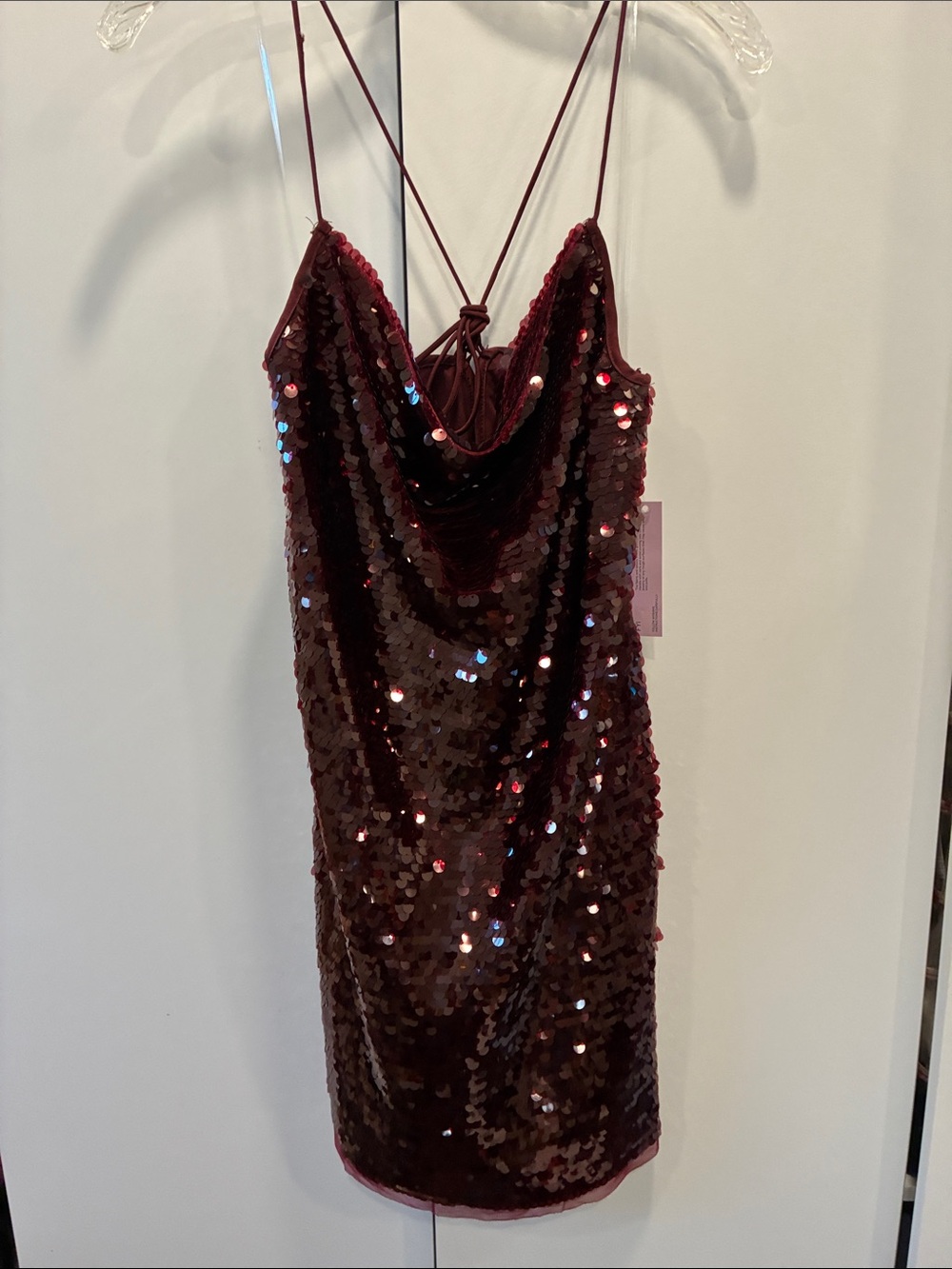 Sequin Slip Dress in burgundy - Women's Party Dress special occasion prom